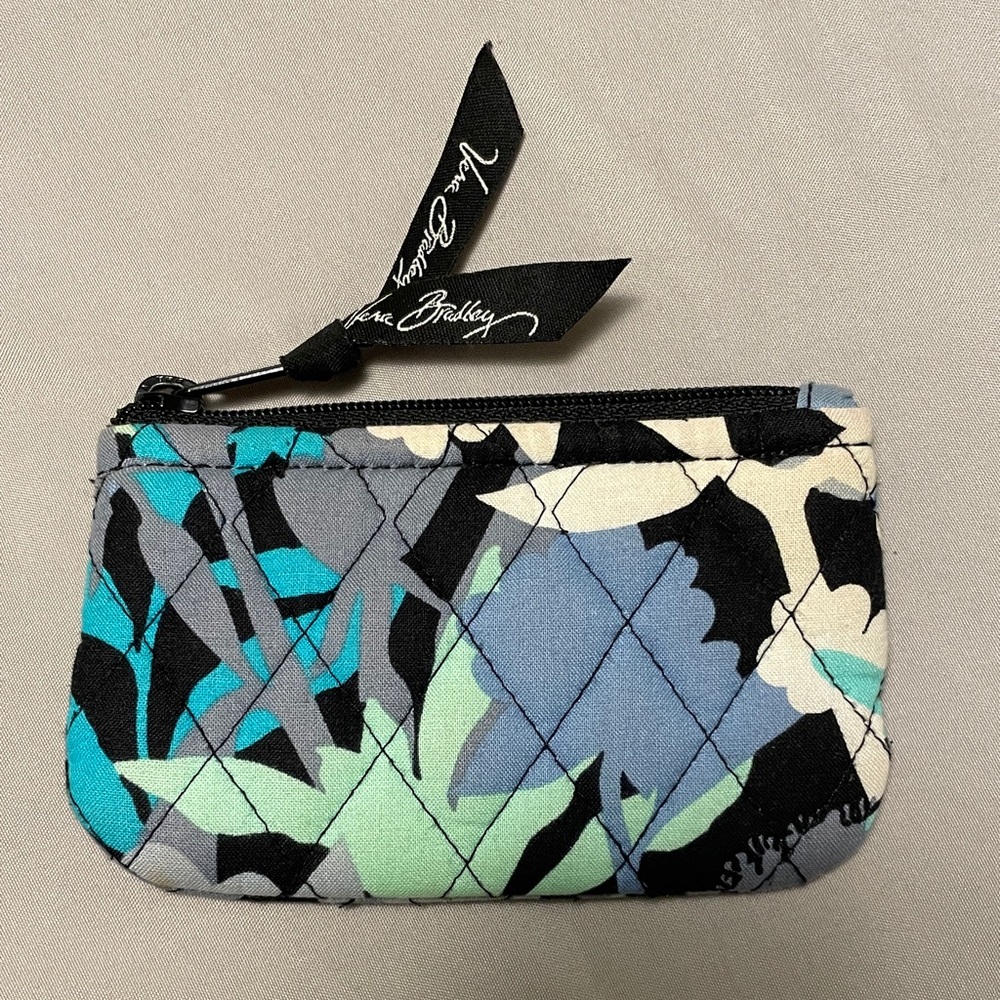 Vera Bradley Blue and Gray Quilted Pouch